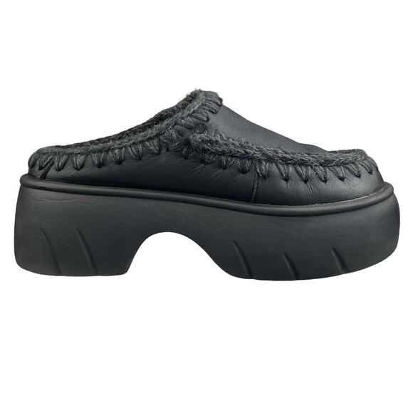 COPY - Mou X Anthropologie Eskimo Clog Twist Black Platform Clog Size 40 US 9/9… - Picture 4 of 11